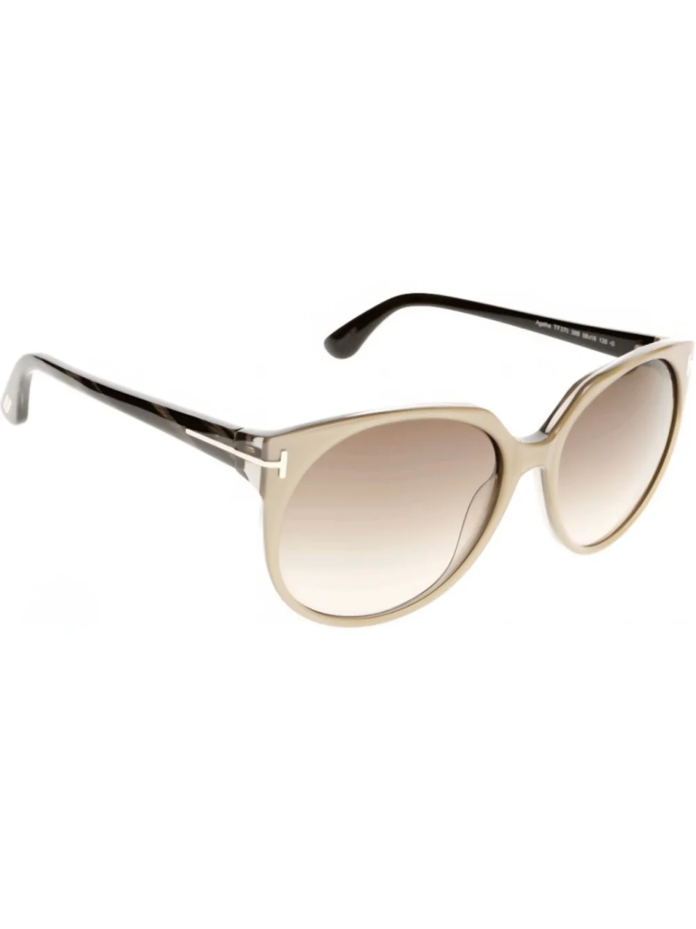 TOM‎ FORD Agatha TF370 Sunglasses Beige Brown Blue 56 mm